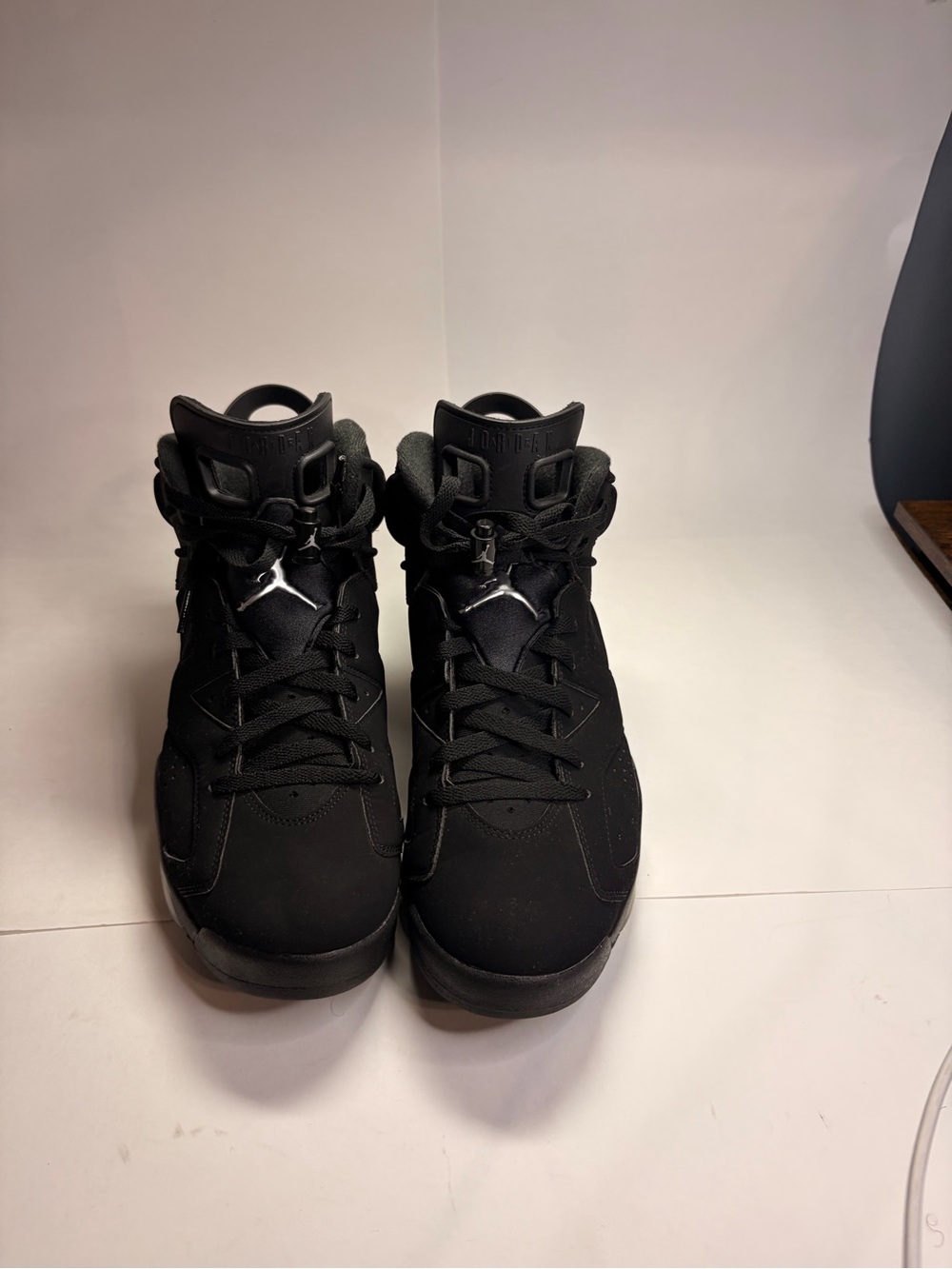 Men’s SIZE 11 Air Jordan Retro 6 Basketball Shoes - Black And Silver “NO BOX”